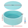 Keezi Kids Ball Pit 90x30cm Ocean Foam Play Pool Blue Barrier