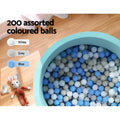 Keezi Kids Ball Pit 90x30cm Ocean Foam Play Pool Blue Barrier
