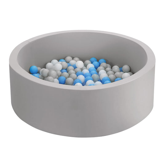 Keezi Kids Ball Pit 90x30cm Ocean Foam Pool Barrier Grey