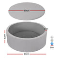 Keezi Kids Ball Pit 90x30cm Ocean Foam Pool Barrier Grey