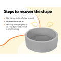 Keezi Kids Ball Pit 90x30cm Ocean Foam Pool Barrier Grey