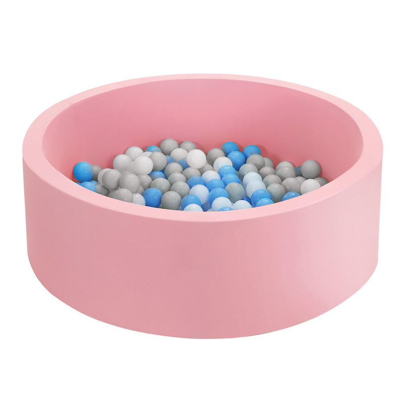 Keezi Kids Ball Pit 90x30cm Ocean Foam Play Pool Pink Barrier