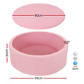 Keezi Kids Ball Pit 90x30cm Ocean Foam Play Pool Pink Barrier
