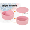 Keezi Kids Ball Pit 90x30cm Ocean Foam Play Pool Pink Barrier