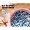 Keezi Kids Ball Pit 90x30cm Ocean Foam Play Pool Pink Barrier