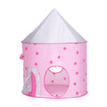 Keezi Kids Pop Up Playhouse Tent Castle Tunnel Basketball Hoop Pink