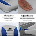 Seamanship 2X Folding Boat Seats Marine Swivel Low Back Grey Blue