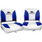 Seamanship 2X Folding Boat Seats Swivel Low Back 13cm Padding White