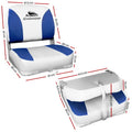 Seamanship 2X Folding Boat Seats Swivel Low Back 13cm Padding White