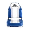 Seamanship 2X Folding Boat Seats Swivel High Back Blue 12cm Padding
