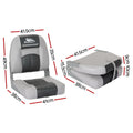 Seamanship 2X Folding Boat Seats Swivel Low Back 10cm Charcoal
