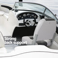 Seamanship 2X Folding Boat Seats Swivel Low Back 10cm Charcoal