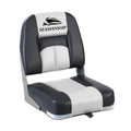 Seamanship 2X Folding Boat Seats Swivel Low Back Grey Marine