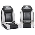 Seamanship 2X Folding Boat Seats Swivel High Back Black 12cm Padding