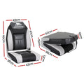Seamanship 2X Folding Boat Seats Swivel High Back Black 12cm Padding