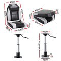 Seamanship Folding Boat Seat 2X with Pedestal 34-46cm Black