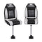 Seamanship Folding Boat Seat Swivel 55-75cm High Back Pair Black