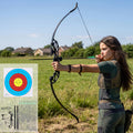 Everfit 55lbs Recurve Bow Arrow Set Takedown Hunting Archery Green