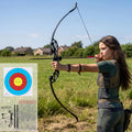 Everfit 55lbs Recurve Bow Arrow Set Takedown Archery Hunting Red