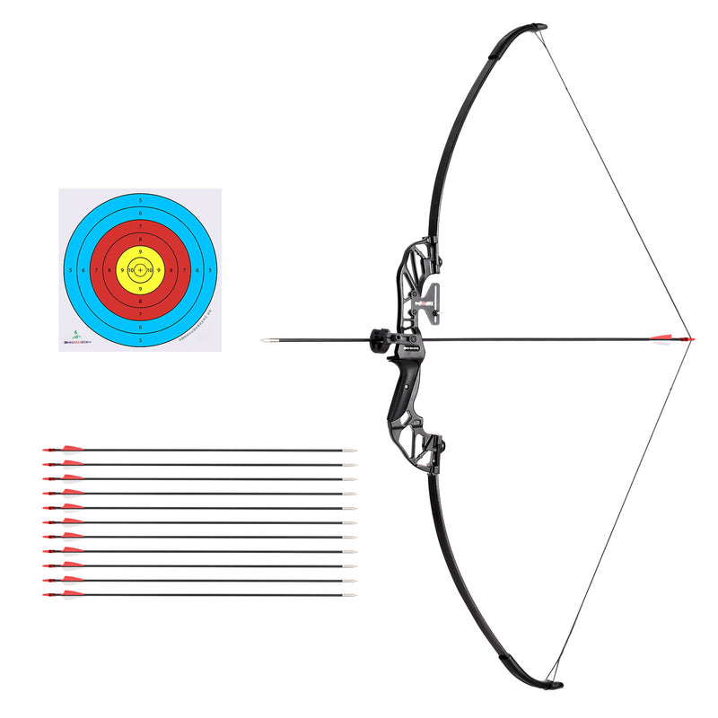 Everfit 55lbs Recurve Takedown Bow Arrow Set Archery Hunting Red