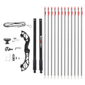 Everfit 55lbs Recurve Takedown Bow Arrow Set Archery Hunting Red