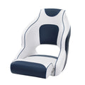 Boat Seat Flip Up Bolster Swivel 15cm Padding Blue Captain