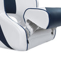 Boat Seat Flip Up Bolster Swivel 15cm Padding Blue Captain