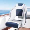 Boat Seat Flip Up Bolster Swivel 15cm Padding Blue Captain