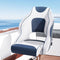 Boat Seat Flip Up Bolster Swivel 15cm Padding Blue Captain
