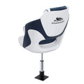 Captain Boat Seat Flip Up Swivel 15cm Padding Blue Adjustable 34-46cm