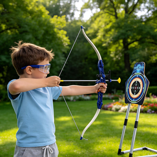 Keezi Kids Bow Arrow Set Archery Target Suction Cup Arrows Goggles