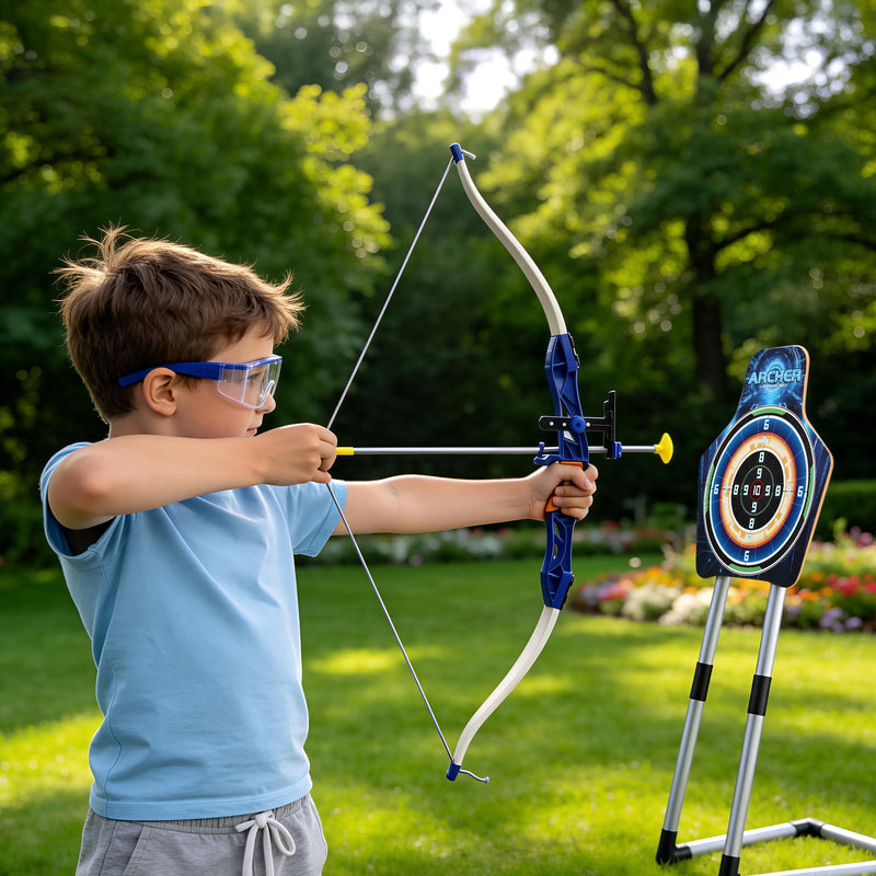 Keezi Kids Bow Arrow Set Archery Target Suction Cup Arrows Goggles