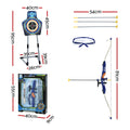 Keezi Kids Bow Arrow Set Archery Target Suction Cup Arrows Goggles