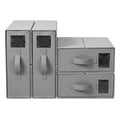 Artiss Bed Sheet Organisers Box Set 4Pcs Storage King Size Bedding Foldable Grey