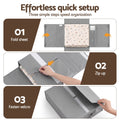 Artiss Bed Sheet Organisers Box Set 8Pcs Storage King Size Bedding Foldable Grey
