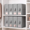 Artiss Bed Sheet Organisers Box Set 8Pcs Storage King Size Bedding Foldable Grey