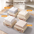 Artiss Bed Sheet Organisers Box 4Pcs Storage King Size Bedding Foldable Beige