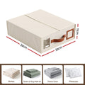 Artiss Bed Sheet Organisers Box 8Pcs Storage King Size Bedding Foldable Beige