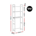 Artiss Over Toilet Storage 3 Tier Bathroom Rack Organiser White
