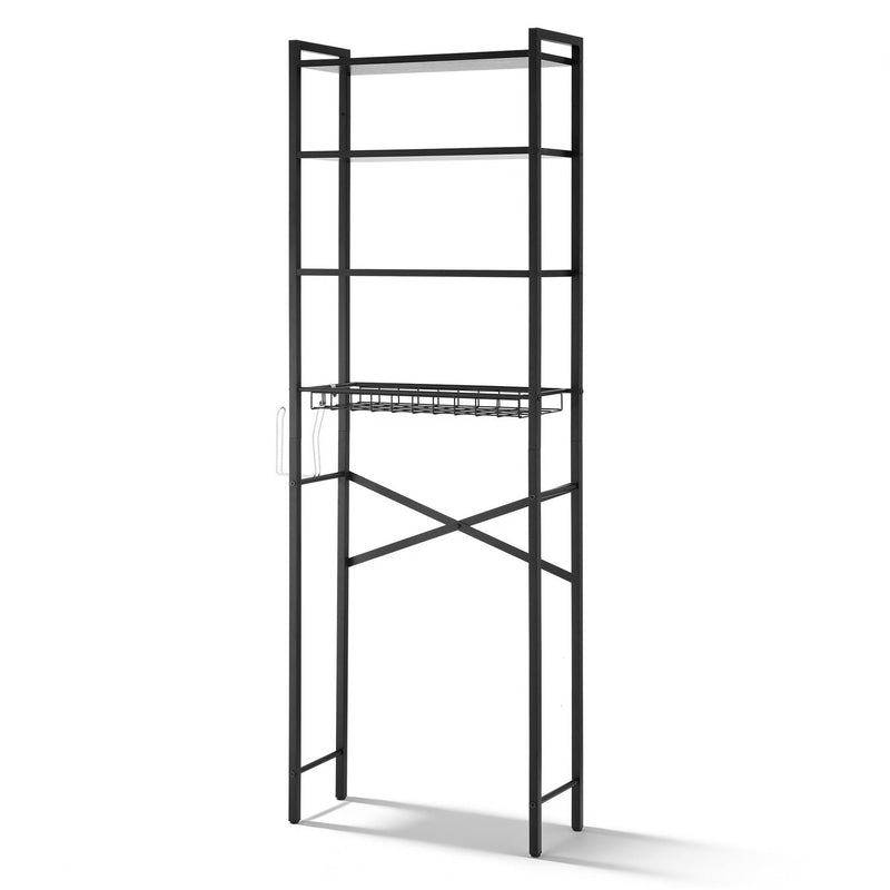 Artiss Over Toilet Storage Rack 4 Tier White Bathroom Organiser