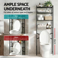 Artiss Over Toilet Storage Rack 4 Tier White Bathroom Organiser