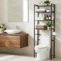 Artiss Over Toilet Storage Rack 4 Tier White Bathroom Organiser