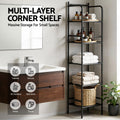 Artiss 2X Floor Standing Corner Shower Caddy 5 Tier Bathroom Organizer Black