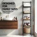 Artiss 2X Floor Standing Corner Shower Caddy 5 Tier Bathroom Organizer Black