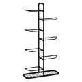 Everfit 7-Tier Ball Storage Rack Organiser Garage Gym Black