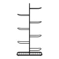 Everfit 7-Tier Ball Storage Rack Organiser Garage Gym Black