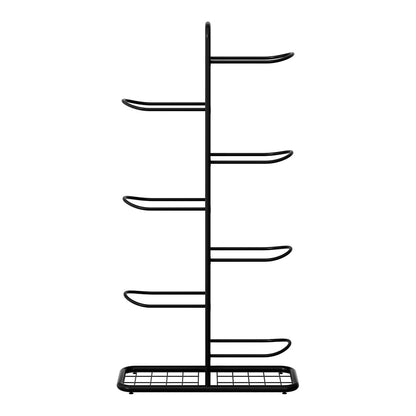 Everfit Ball Storage Rack Sports Equipment Organizer 7-Tier Holder for Garage Gym Black