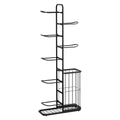 Everfit 7-Tier Ball Storage Rack with Basket Garage Gym Organizer