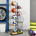 Everfit 7-Tier Ball Storage Rack with Basket Garage Gym Organizer