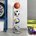 Everfit 4-Tier Ball Storage Rack Garage Gym Organizer Black